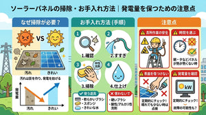 ソーラーパネルの掃除・お手入れ方法|発電量を保つための注意点