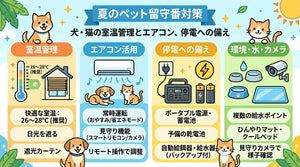夏のペット留守番対策|犬・猫の室温管理とエアコン、停電への備え