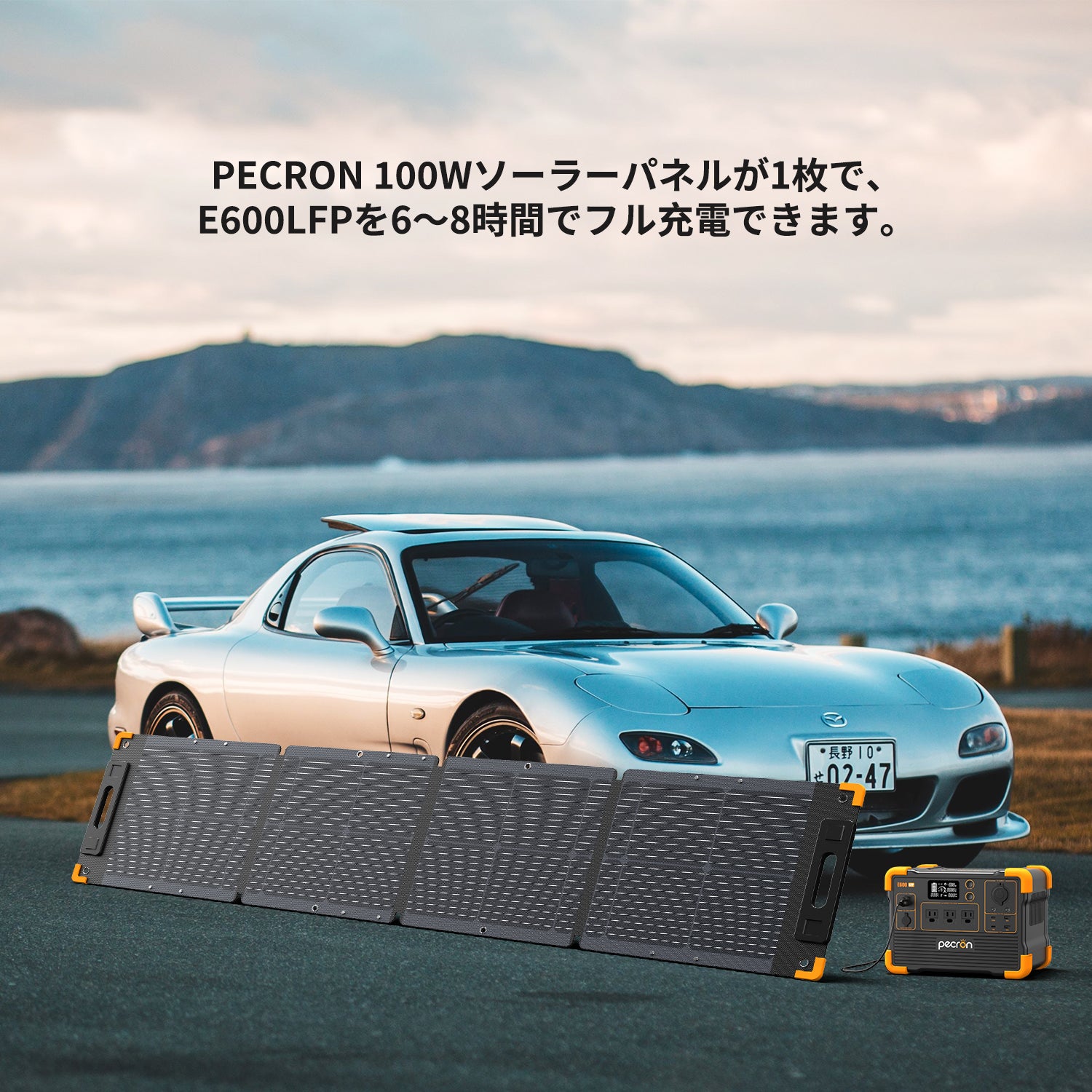 PECRON 100Wソーラーパネル 19.4V【新版】