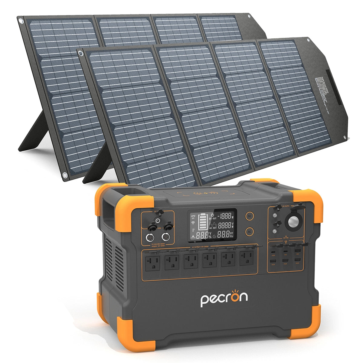 PECRON E3000 ポータブル電源+2枚 200Wソーラーパネル「セット」