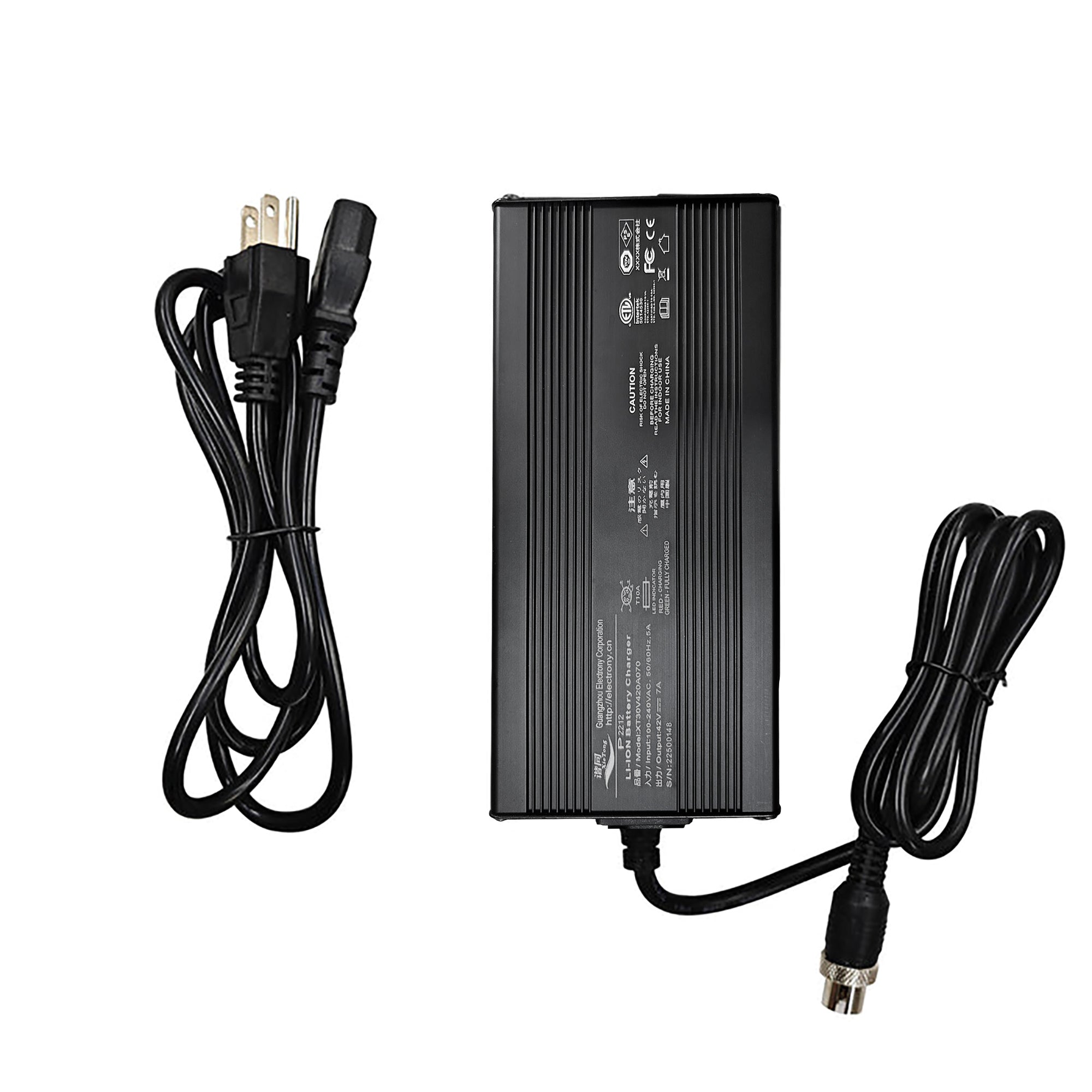 PECRON AC充電アダプター 42V 7A(E600LFP/EB3000-24V/EP3000-48Vに適用)