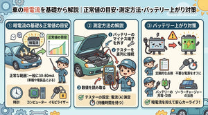 車の暗電流を基礎から解説｜正常値の目安・測定方法・バッテリー上がり対策