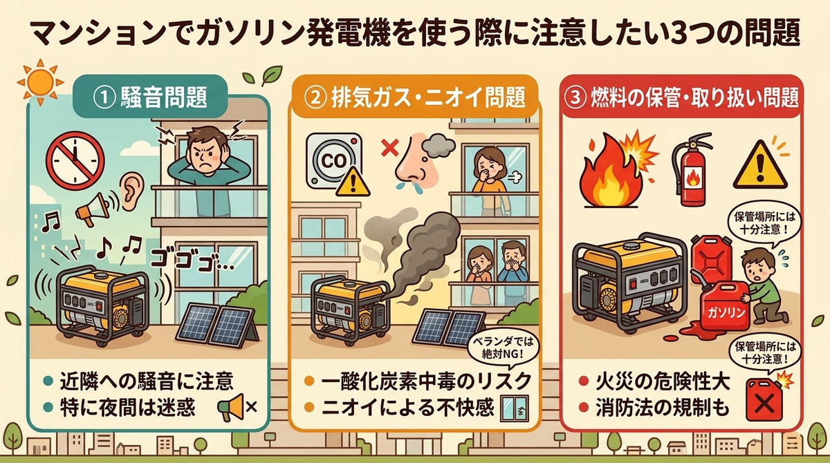マンションの停電対策に発電機は使える？注意点とポータブル電源の選び方