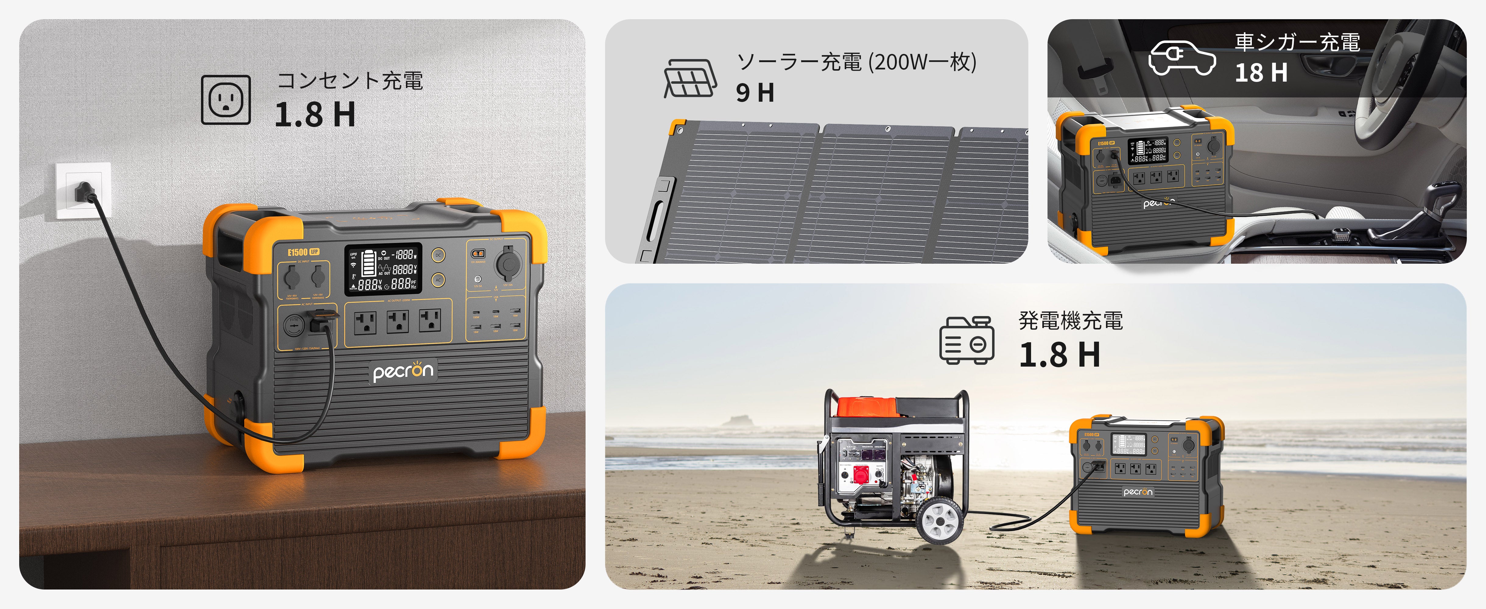 ポータブル電源 バッテリー 充電器 480000mAh /1536Whフル充電 Victor ポータブル電源 充電池容量 1536Wh 480000mAh BN-RF1500