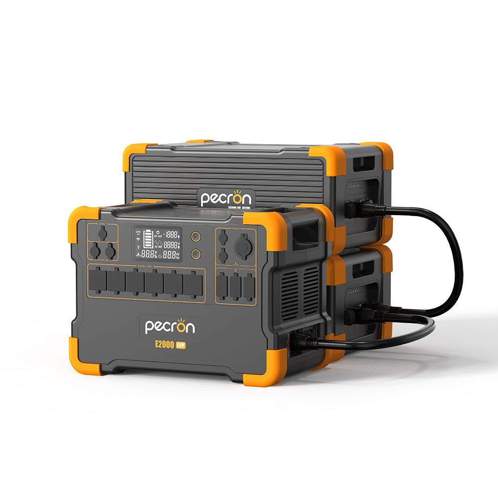 PECRON E2000LFPポータブル電源+2台EB3000-24V拡張バッテリー「セット」