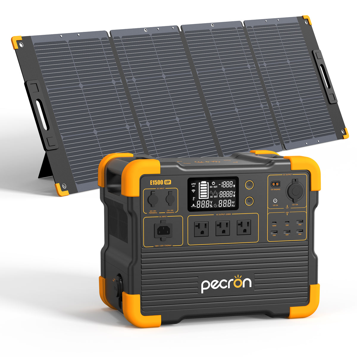 PECRON ポータブル電源 E1500LFP | 2200W定格出力 1536Wh大容量