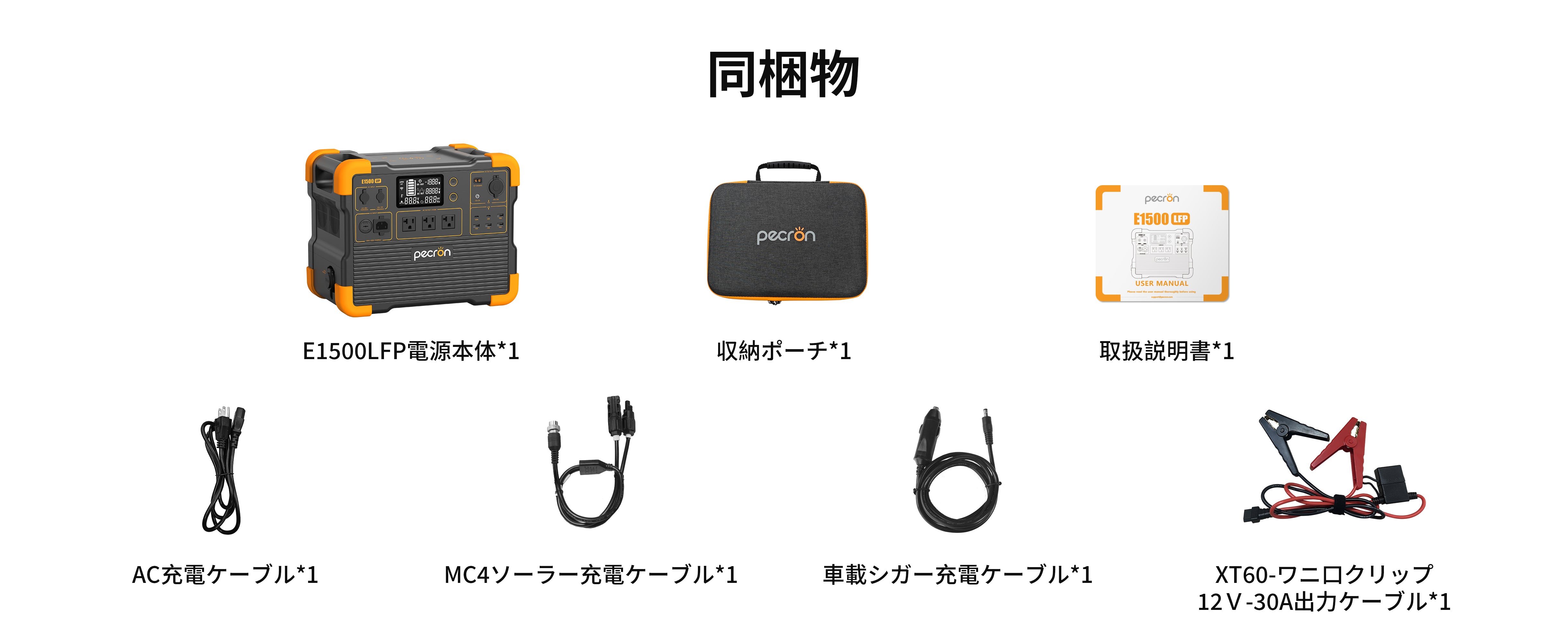 PECRON ポータブル電源 E1500LFP＋200Wソーラーパネル (セット) リン酸