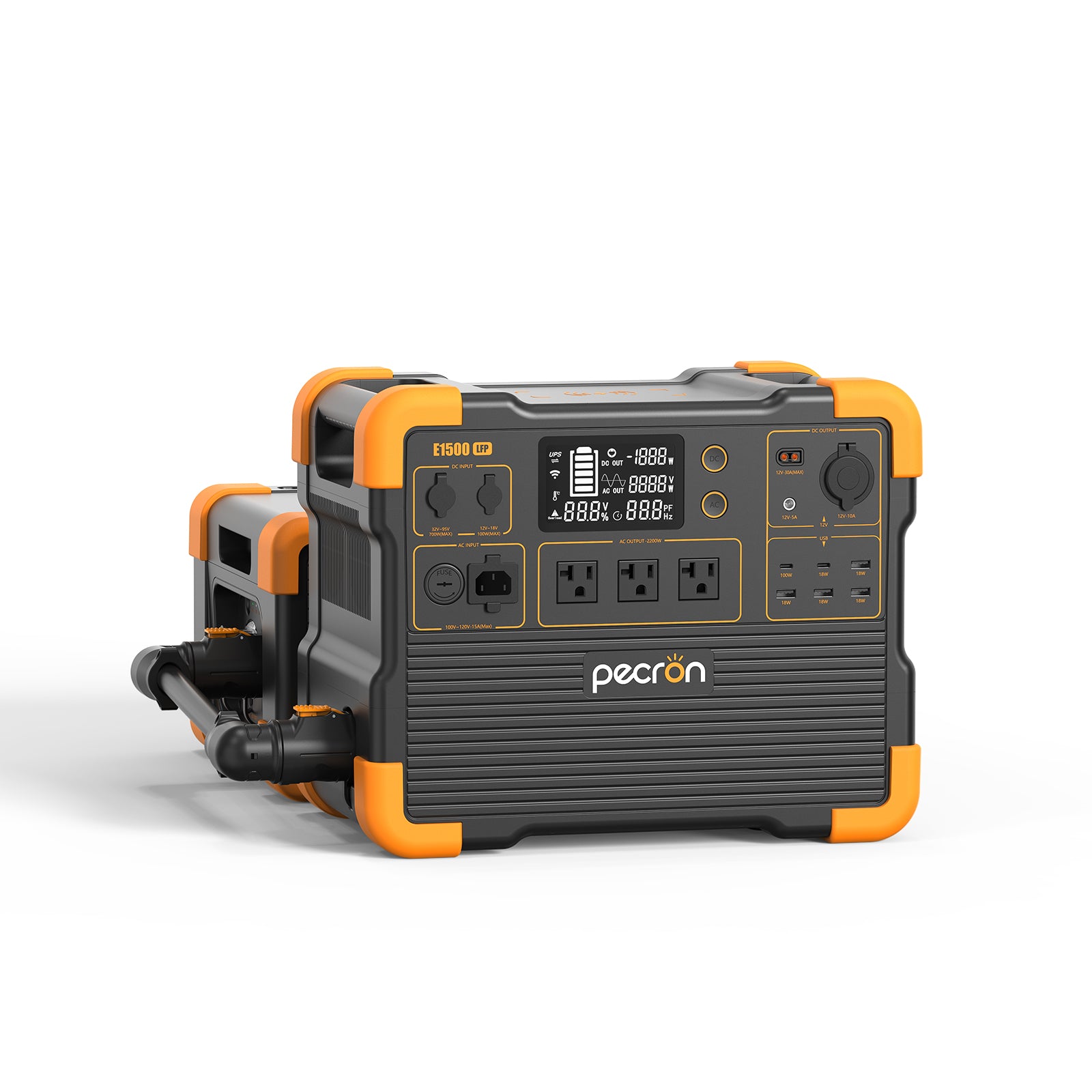 PECRON E1500LFPポータブル電源+1台EP3000-48V拡張バッテリー「セット」