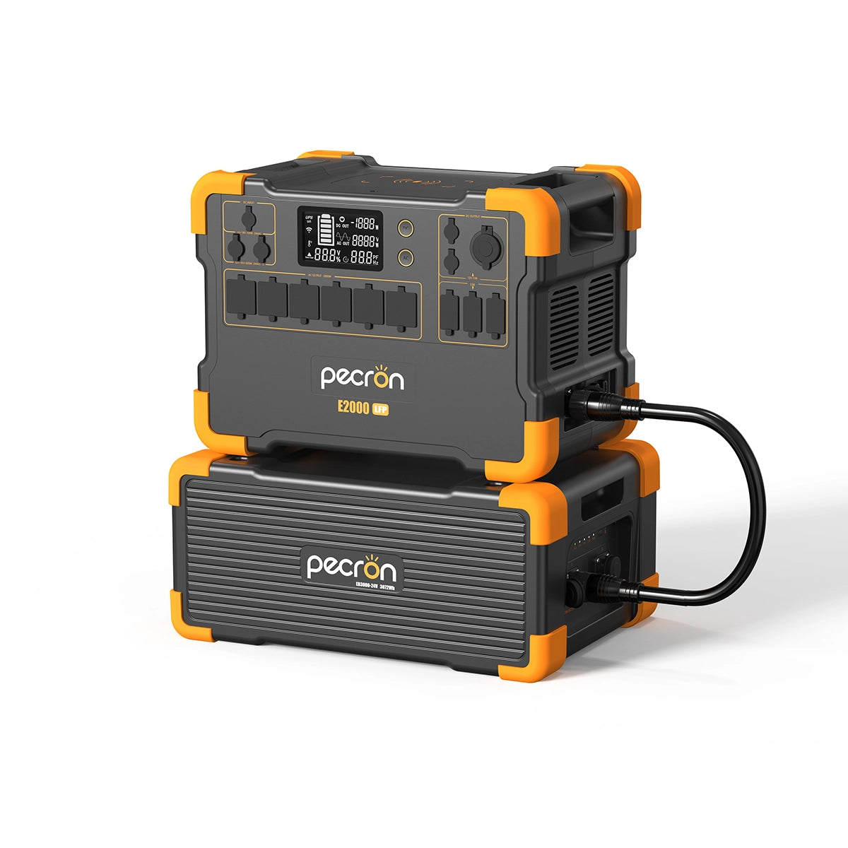 PECRON E2000LFPポータブル電源+1台EB3000-24V拡張バッテリー「セット」