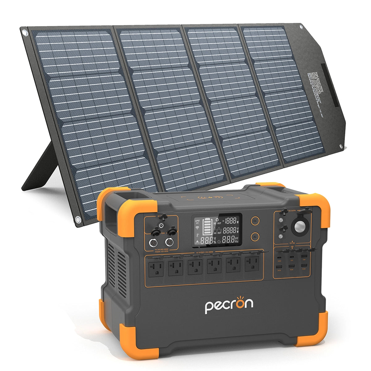 PECRON E3000 ポータブル電源+1枚 200Wソーラーパネル「セット」