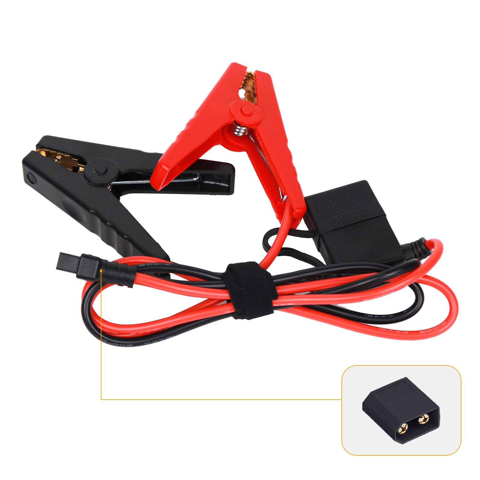 PECRON ワニ口クリップ12V出力ケーブル *1本（中国出荷）.