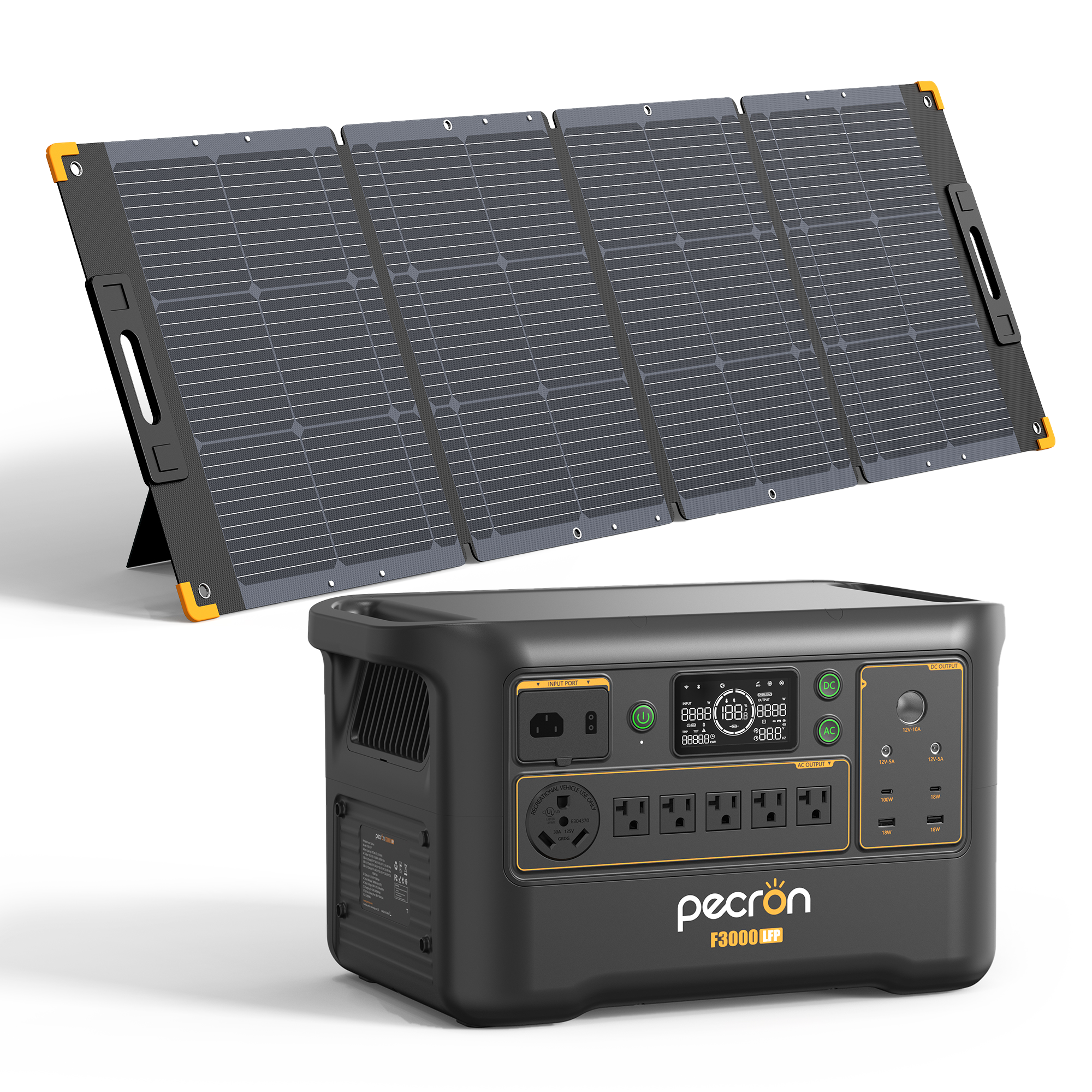PECRON E1000LFP 大容量ポータブル電源+2枚200Wソーラーパネル「セット」 PECRON E1000LFP 大容量ポータブル電源+2枚200Wソーラーパネル「セット」