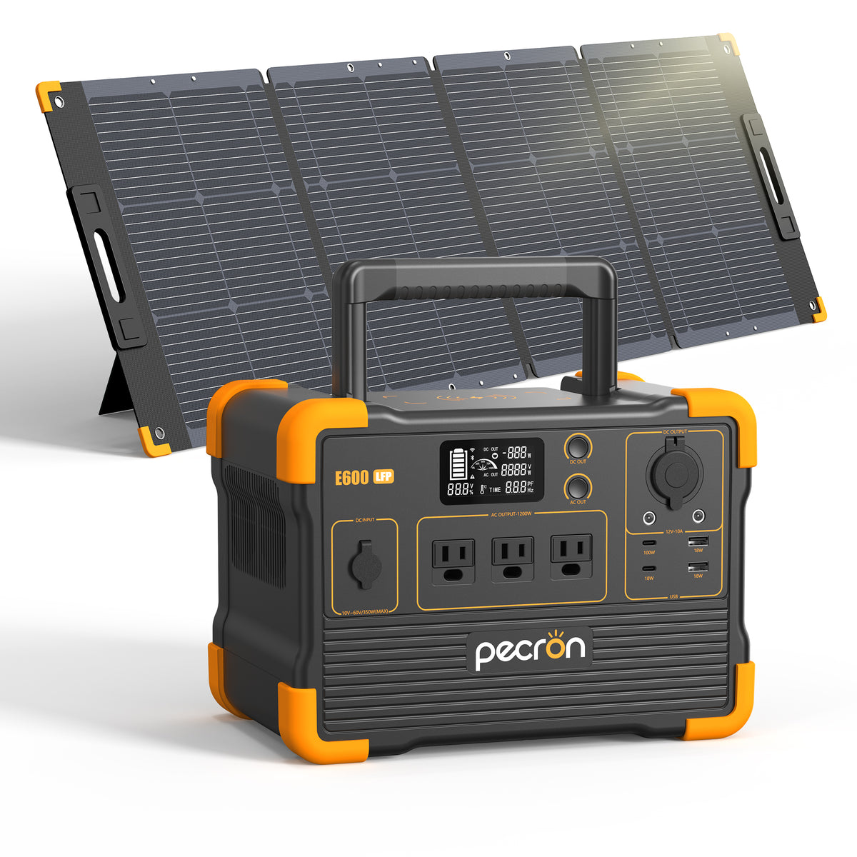 PECRON ポータブル電源 E600LFP | 定格出力1200W 容量614Wh リン酸鉄 