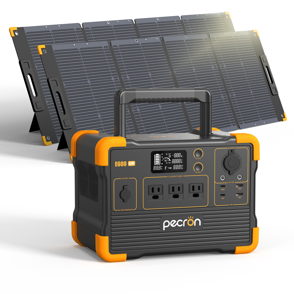 PECRON ポータブル電源 E600LFP | 定格出力1200W 容量614Wh リン酸鉄 