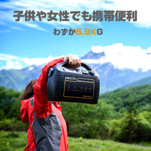 PECRON P600ポータブル電源+ 100W ソーラーパネル セット